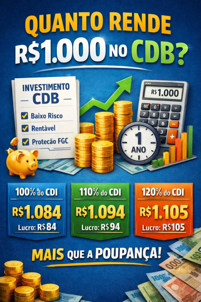 quanto rende 1000 no cdb